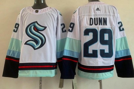 Men's Seattle Kraken #29 Vince Dunn White Authentic Jersey