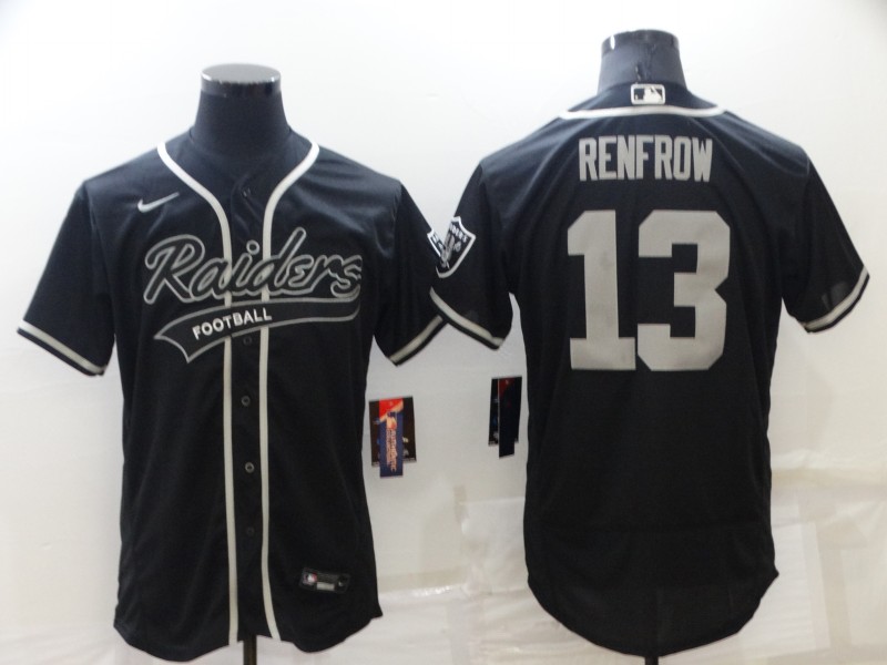 Men's Las Vegas Raiders #13 Hunter Renfrow Black Stitched MLB Flex Base Nike Baseball Jersey