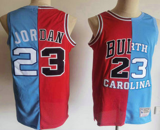 Men's Chicago Bulls #23 Michael Jordan Blue Red Two Tone Stitched Hardwood Classic Swingman Jersey