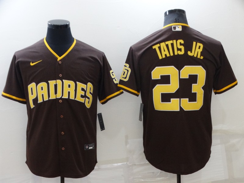 Men's San Diego Padres #23 Fernando Tatis Jr Brown Stitched MLB Cool Base Nike Jersey