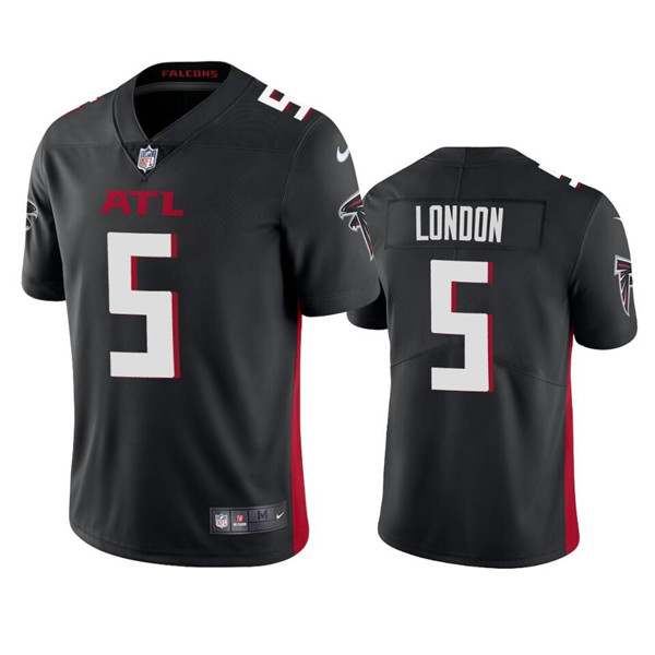 Men's Atlanta Falcons #5 Drake London Black Vapor Untouchable Limited Stitched Jersey