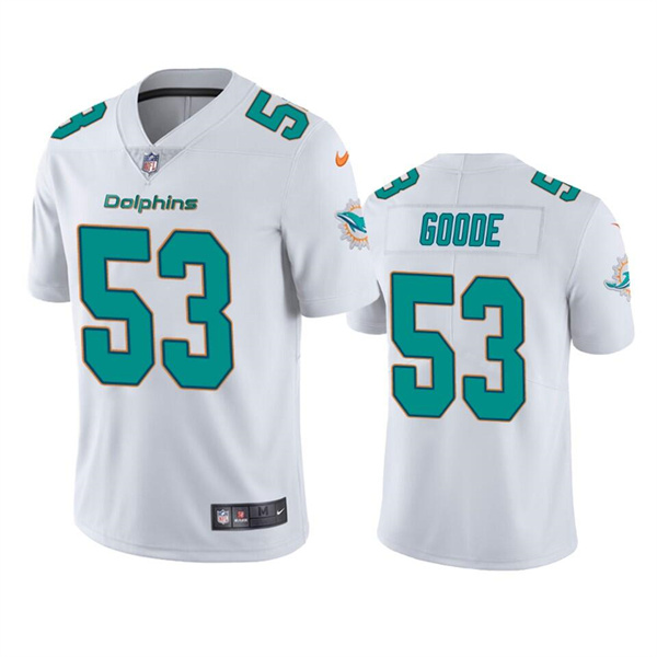 Men's Miami Dolphins #53 Cameron Goode White Vapor Untouchable Limited Stitched Football Jersey