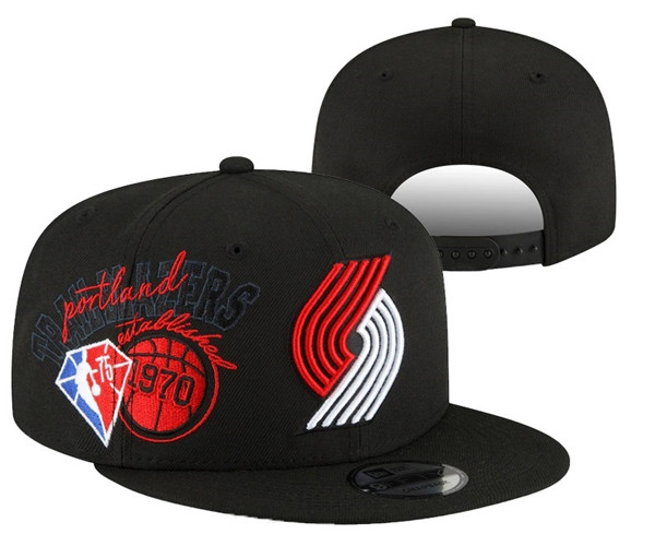 Portland Trail Blazers Stitched Snapback 75th Anniversary Hats 0010