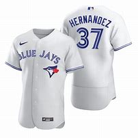 Men's Toronto Blue Jays #37 Teoscar Hernandez White Flex Base Stitched Jersey