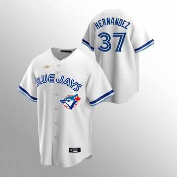 Men's Toronto Blue Jays #37 Teoscar Hernandez White Stitched MLB Cool Base Nike Jersey