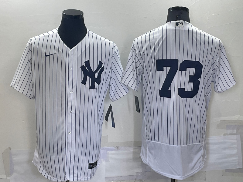 Men's New York Yankees #73 Antoan Richardson White No Name Stitched MLB Flex Base Nike Jersey