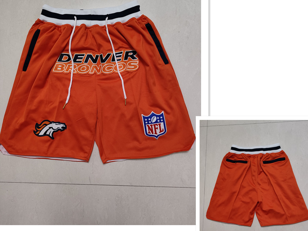 Men's Denver Broncos Orange Just Don Shorts