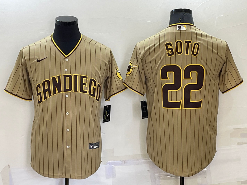 Men's San Diego Padres #22 Juan Soto Grey Stitched MLB Cool Base Nike Jersey