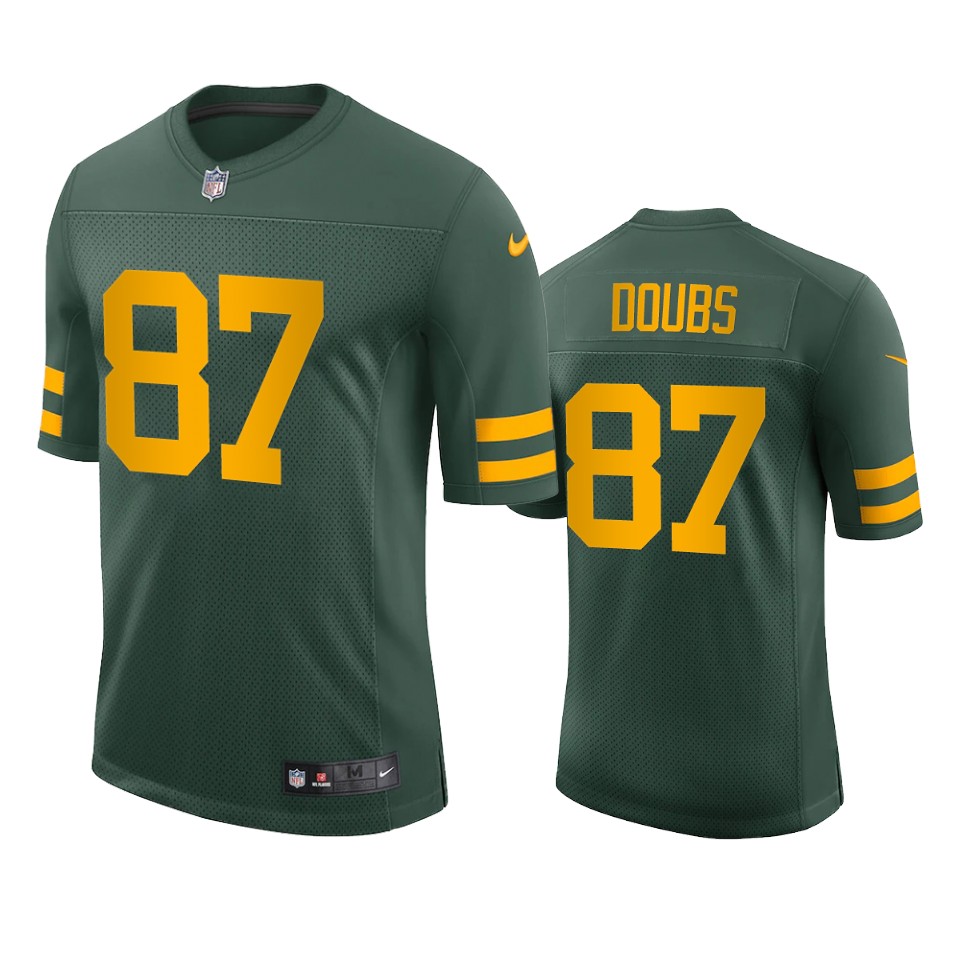 Men's Green Bay Packers #87 Romeo Doubs Green Alternate Vapor Limited Jersey