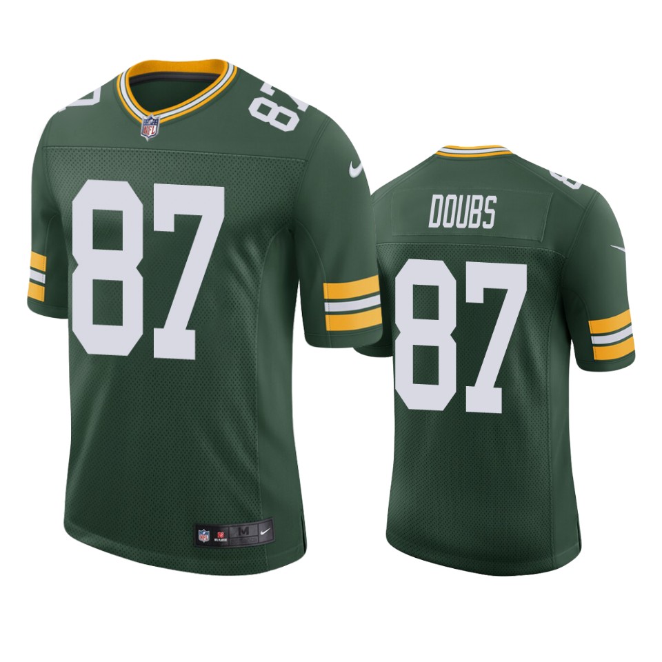 Men's Green Bay Packers #87 Romeo Doubs Green Vapor Limited Jersey