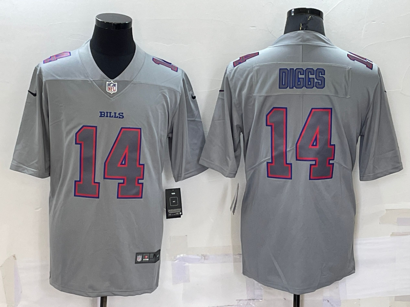 Men's Buffalo Bills #14 Stefon Diggs Grey Atmosphere Fashion Vapor Untouchable Stitched Limited Jersey