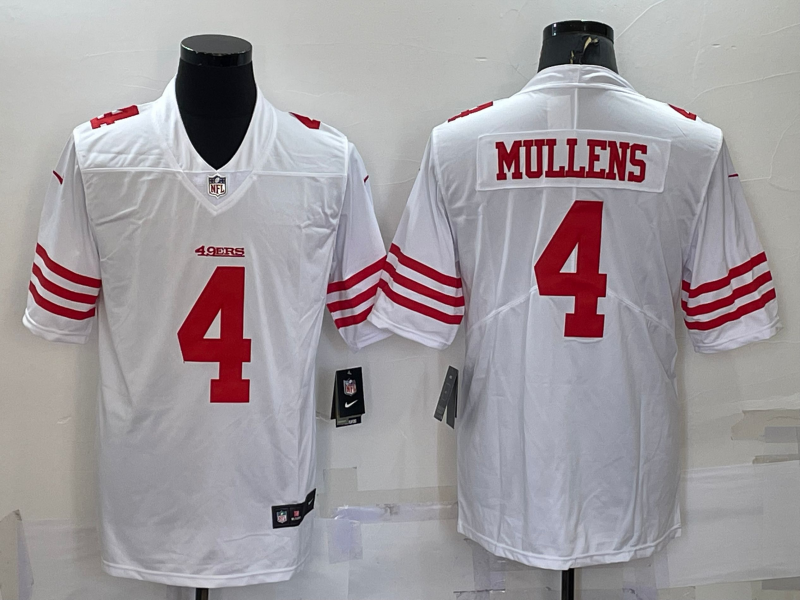 Men's San Francisco 49ers #4 Nick Mullens 2022 New White Vapor Untouchable Stitched Jersey