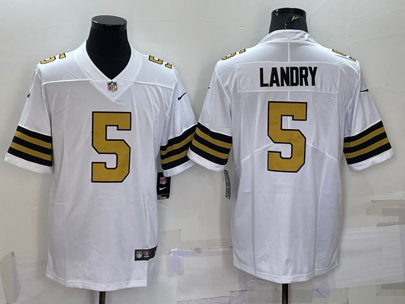 Men's New Orleans Saints #5 Jarvis Landry White 2022 Color Rush Stitched NFL Nike Limited Jersey