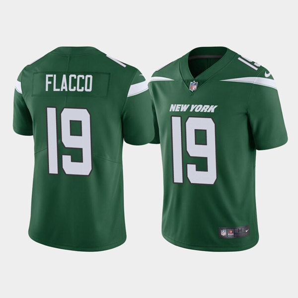 Men's New York Jets #19 Joe Flacco Green Vapor Limited Stitched Jersey