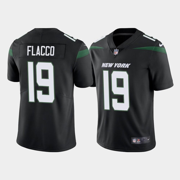 Men's New York Jets #19 Joe Flacco Black Vapor Limited Stitched Jersey