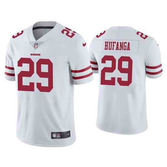 Men San Francisco 49ers #29 Talanoa Hufanga White Vapor Limited Jersey