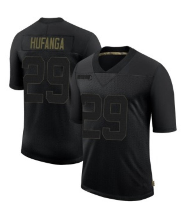 Men's San francisco 49ers #29 Talanoa Hufanga Icon Black Stitched NFL Jersey