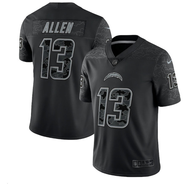 Men's Los Angeles Chargers #13 Keenan Allen Black Reflective Limited Stitched Football Jersey