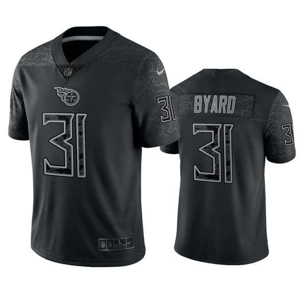 Men's Tennessee Titans #31 Kevin Byard Black Reflective Limited Stitched Football Jersey