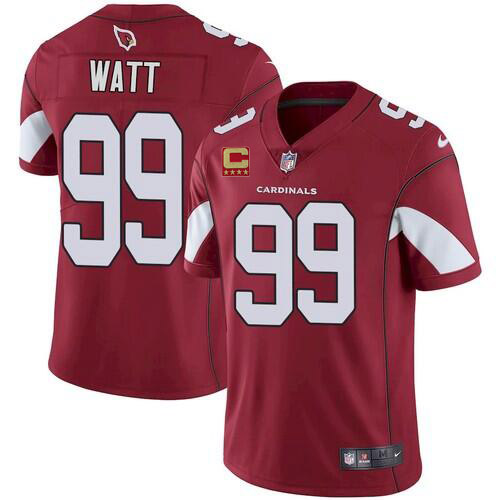 Men's Arizona Cardinals 2022 #99 J.J. Watt Red With 4-star C Patch Vapor Untouchable Limited Stitched NFL Jersey