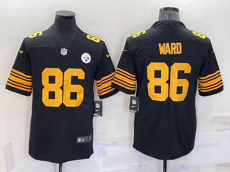 Men's Pittsburgh Steelers #86 Hines Ward Black 2016 Color Rush Stitched NFL Nike Limited Jersey