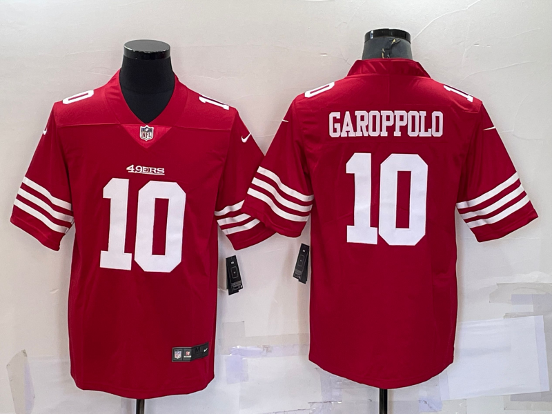 Men's San Francisco 49ers #10 Jimmy Garoppolo 2022 New Red Vapor Untouchable Limited Stitched Jersey