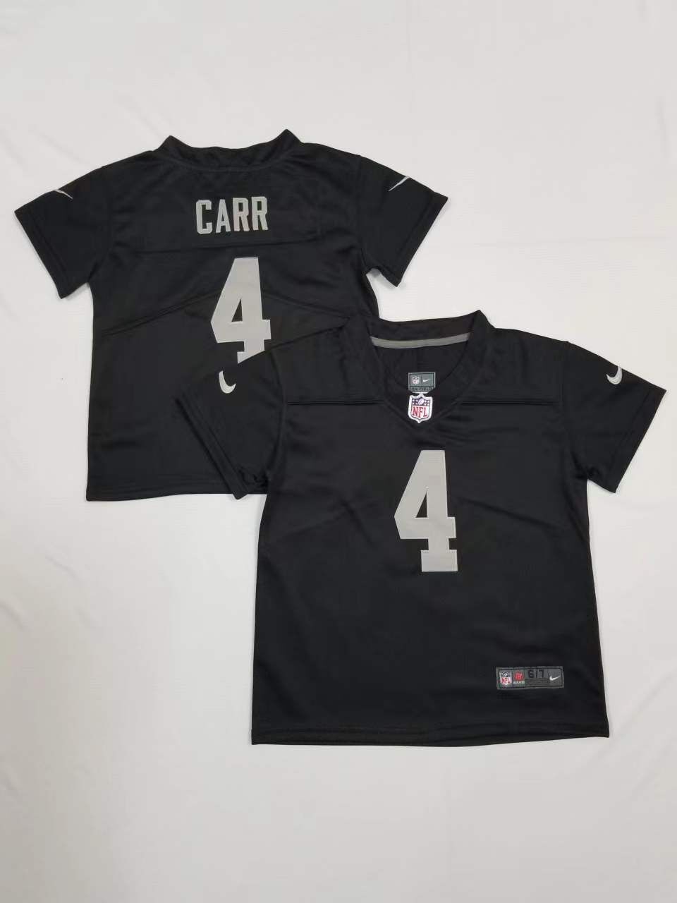 Toddlers Las Vegas Raiders #4 Derek Carr Limited Black Vapor Jersey