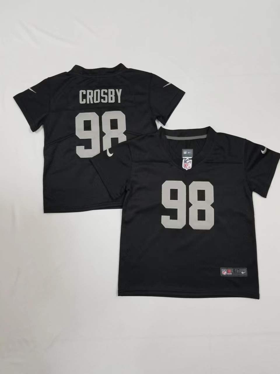 Toddlers Las Vegas Raiders #98 Maxx Crosby Limited Black Vapor Jersey