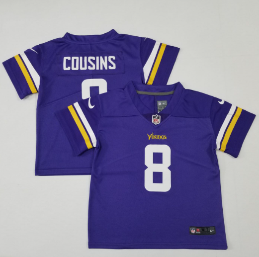 Toddlers Minnesota Vikings #8 Kirk Cousins Purple 2020 Color Rush Stitched NFL Nike Limited Jersey