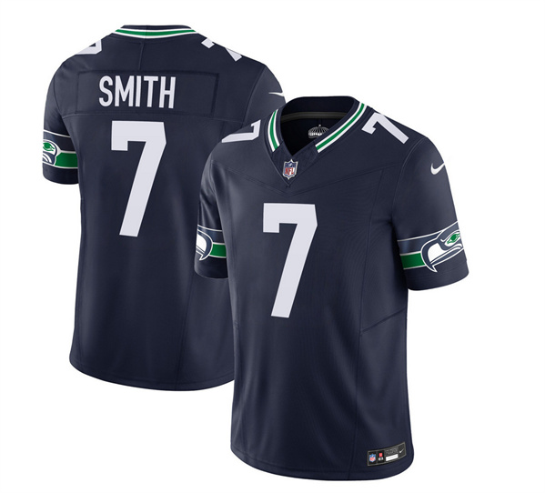 Men's Seattle Seahawks #7 Geno Smith 2023 F.U.S.E. Navy Limited Football Stitched JerseyMen's Seattle Seahawks #7 Geno Smith 2023 F.U.S.E. Navy Limited Football Stitched Jersey