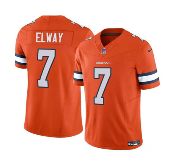 Men's Denver Broncos #7 John Elway Orange 2023 F.U.S.E. Vapor Untouchable Football Stitched Jersey