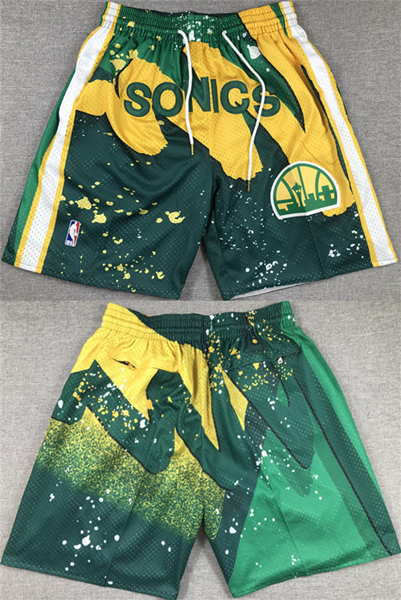 Men's Oklahoma City Thunder Green SuperSonics Shorts (Run Smaller)