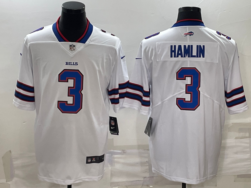 Men's Buffalo Bills #3 Damar Hamlin White Vapor Untouchable Limited Stitched Jersey