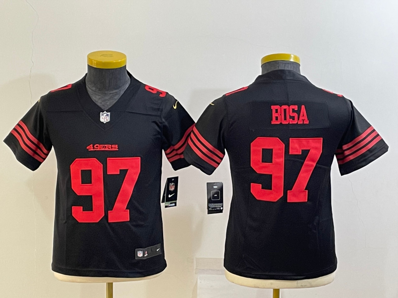 Women's San Francisco 49ers #97 Nick Bosa 2022 Black Vapor Untouchable Stitched Limited Jersey