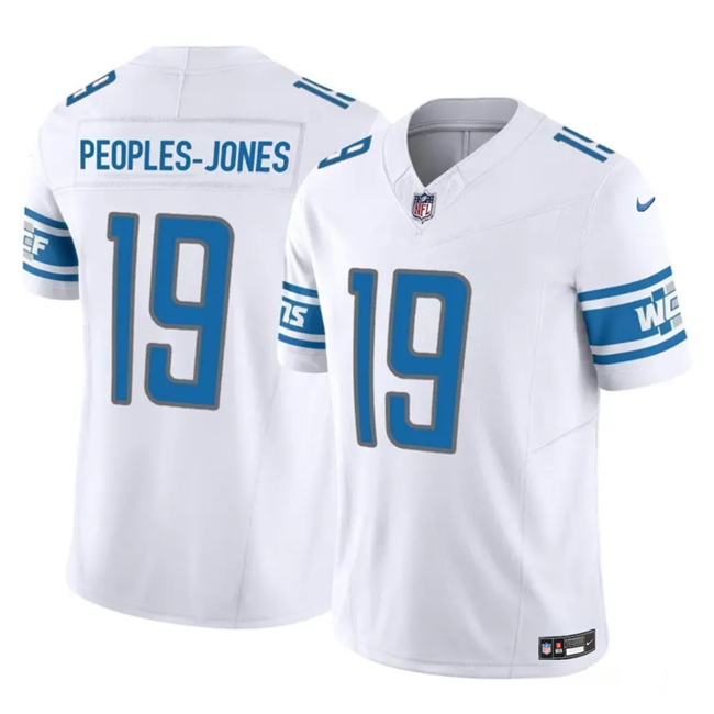 Men's Detroit Lions #19 Donovan Peoples-Jones White 2023 F.U.S.E. Vapor Untouchable Limited Football Stitched Jersey