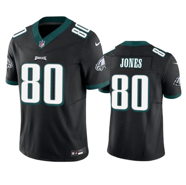 Men's Philadelphia Eagles #80 Julio Jones Black 2023 F.U.S.E. Vapor Untouchable Limited Football Stitched Jersey