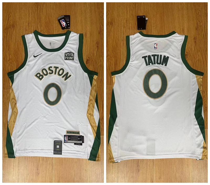 Men's Celtics #0 Jayson Tatum White Nike 2023-24 City Edition Swingman Jersey