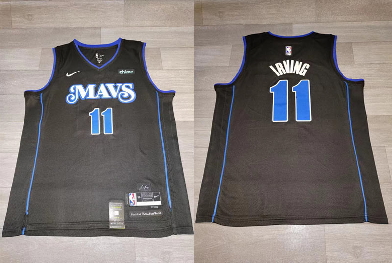 Men's Mavericks #11 Kyrie Irving Black Nike 2023-24 City Edition Swingman Jersey