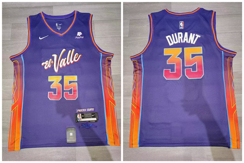 Men's Suns #35 Kevin Durant Purple Nike 2023-24 City Edition Swingman Jersey