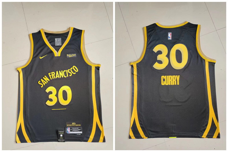 Men's Warriors #30 Stephen Curry Black Nike 2023-24 City Edition Swingman Jersey