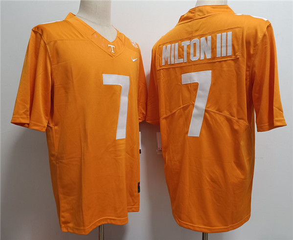 Men's Notre Tennessee Volunteers #7 Joe Milton III Orange Stitched Jersey