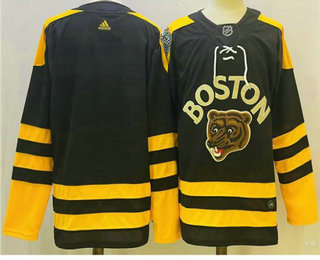 Men's Boston Bruins Blank Black 2023 Winter Classic Stitched Jersey