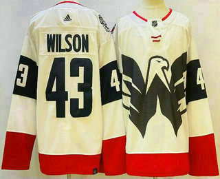 Men's Washington Capitals #43 Tom Wilson White 2023 Stadium Series Stitched Jersey