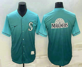 Men's Seattle Mariners Big Logo Nike Green Fade Jersey