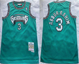 Memphis Grizzlies #3 Shareef Abdur-Rahim 1996-97 Green Hardwood Classics Soul Swingman Throwback Jersey