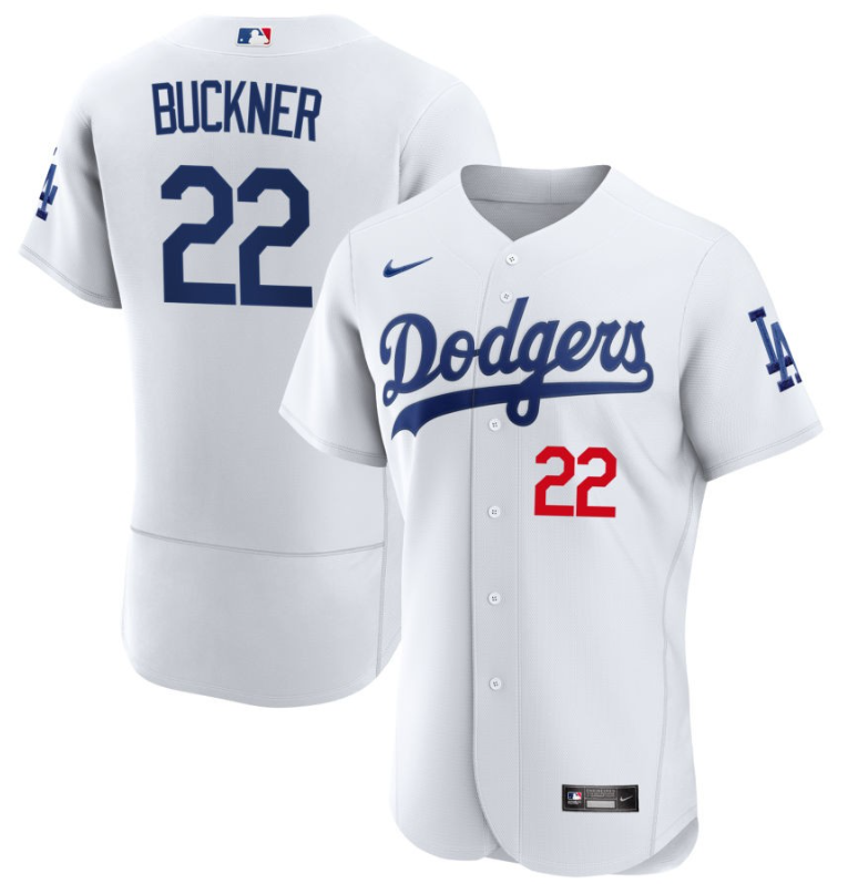 Men's LA Los Angeles Dodgers White Buckner,Bill - 22 Home Retired Roster Stitched Baseball Jersey