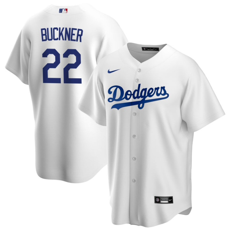 Men's LA Los Angeles Dodgers White Buckner,Bill - 22 Home Retired Roster Stitched Baseball Jersey 1