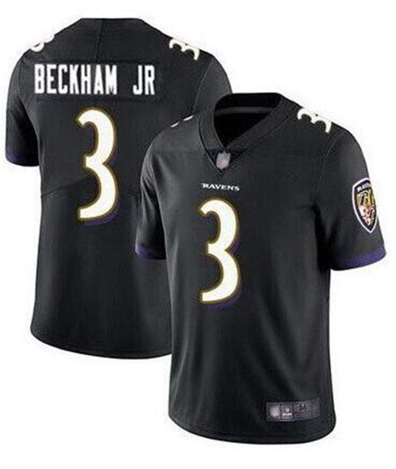 Nike Baltimore Ravens #3 Odell Beckham Jr Black Vapor Untouchable Limited Jersey