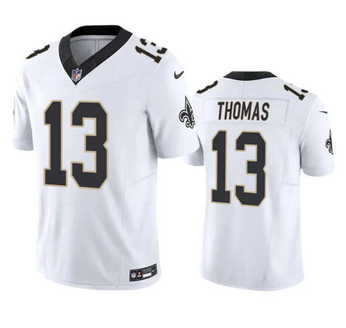 Men's New Orleans Saints #13 Michael Thomas White 2023 F.U.S.E. Vapor Untouchable Limited Stitched Jersey