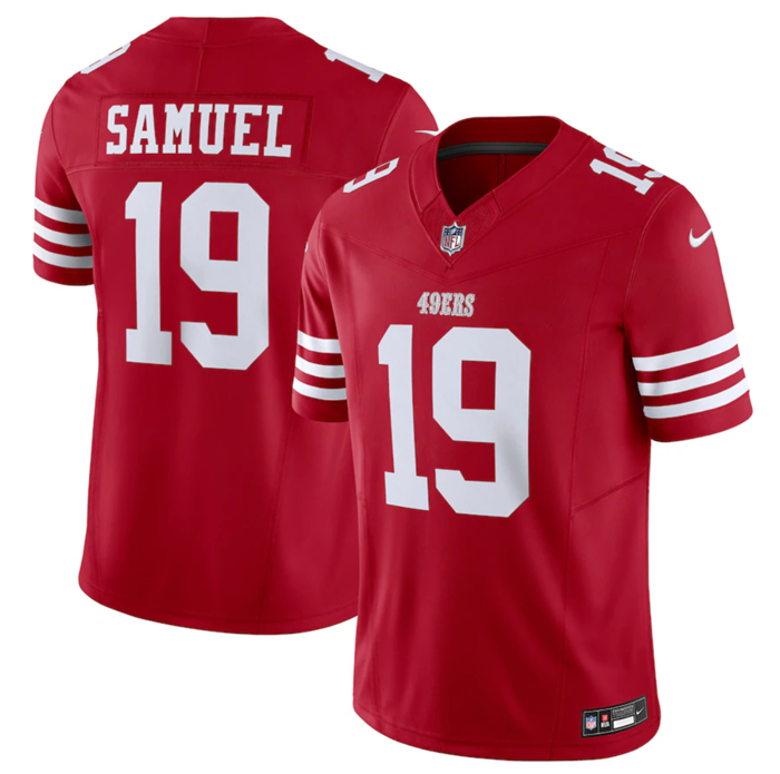 Men's San Francisco 49ers #19 Deebo Samuel Red 2023 F.U.S.E. Vapor Untouchable Limited Stitched Football Jersey